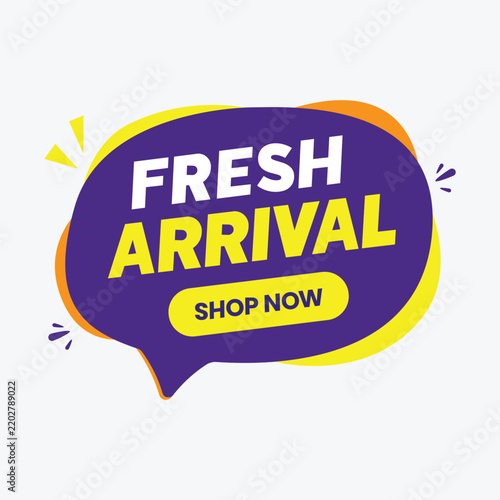 New arrival product label tag illustration