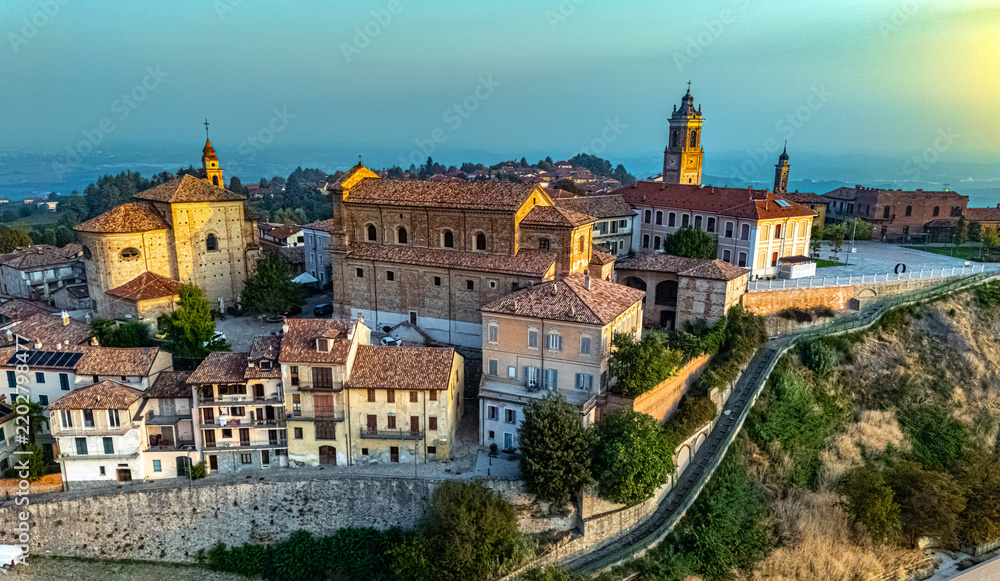 Obraz premium View of La Morra in the Province of Cuneo, Piedmont, Italy