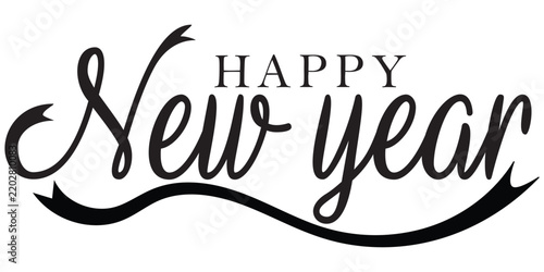 Foto Abstract typography Happy new year