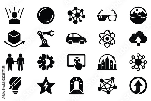 Generative AI Future Technology and Innovation Icon Set