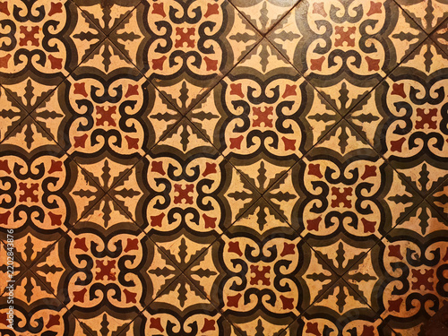 Architectural mosaic detail, abstract background for street, bath and pool. Mosaic floor.
