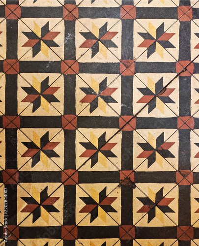 Architectural mosaic detail, abstract background for street, bath and pool. Mosaic floor.