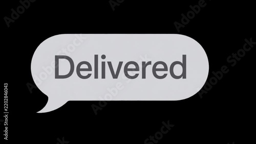 Smartphone Text Message Delivered Speech Bubble Animation Pop Up