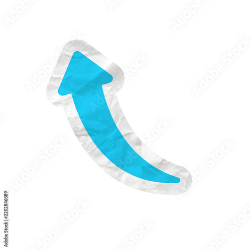 blue scrapbook arrow upwards
