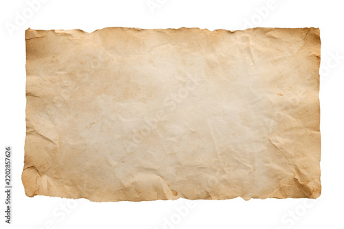 Large aged parchment sheet with worn edges