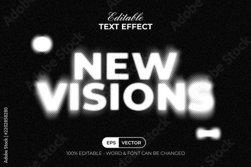 Editable Text Effect Blur Halftone Style