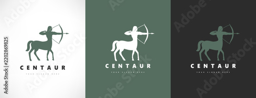 Centaur archer logo vector. Mythological creature design