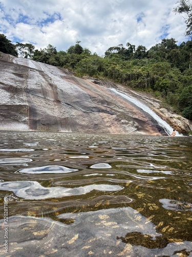 Veloso Waterfall in Ilhabela, Brazil.