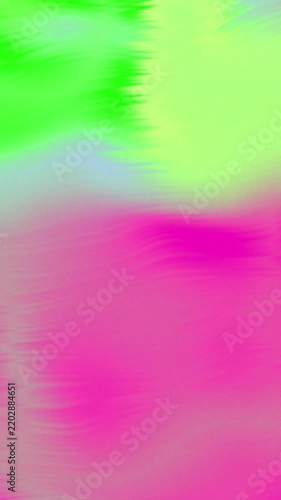 Vibrant abstract background with streaks of bright pink and lime green colors blending softly.