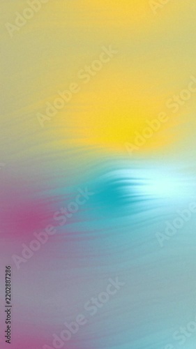 Abstract background with soft pastel colors, yellow, blue, and pink blend creating a serene and peaceful atmosphere.