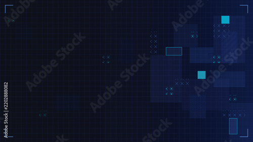 Futuristic cyber hud grid interface hi-tech digital sci-fi background data visualization dashboard presentation graphic