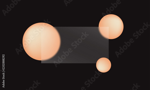 Glassmorphism style website page.