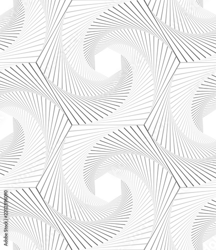 Vector seamless texture. Modern geometric background with hexagons.