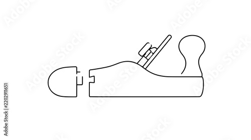 Foto Line art vector icon of a bullnose rebate plane with removable detachable front