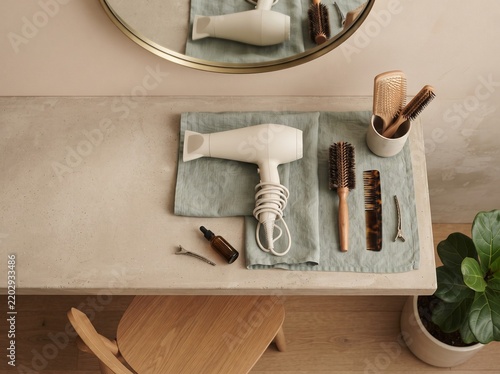 vintage kitchen tools on wooden table
