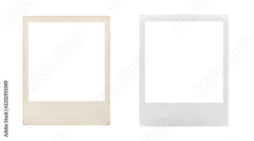 Vintage instant photo frames isolated on transparent background
