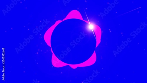 Space Illustration Featuring Glowing Nebula Surrounding Bright Star Light
