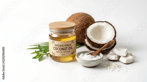Coconut oil products and ingredients for natural skincare and cooking