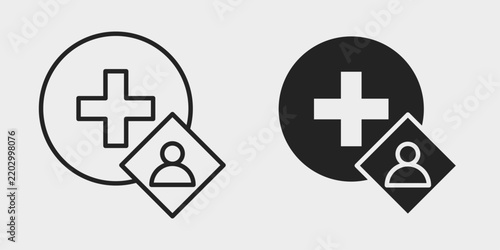 Healthcare Patient Condition Icon represents a patient's health status, medical condition, or clinical assessment. Ideal for hospitals, clinics, patient records, and healthcare systems.