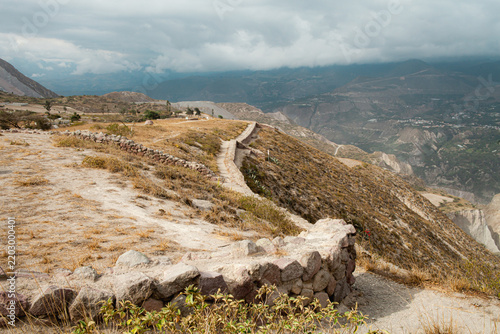 Rumicucho, Ecuador. October 5, 2023. Exploring the ruins of the Pucará de Rumicucho. Built atop a hill at the 