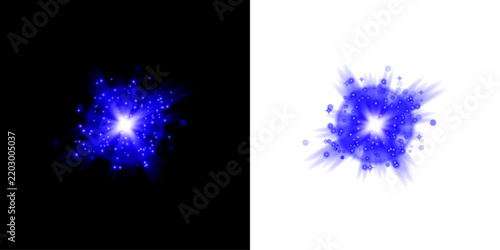 Dynamic blue light effects a comparison of black and white background presentations