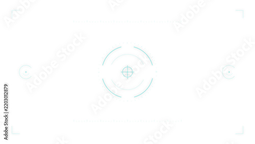 Quadro su tela Aqua circular rangefinder viewfinder overlay