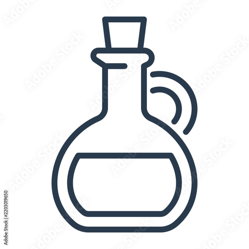 Line Art Oil Bottle Icon for Food Delivery App Menus