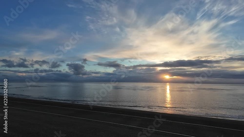 The Netherlands, Den Helder Beach Amazing Sunset