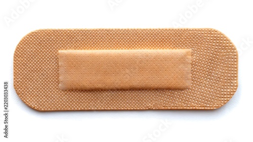 Adhesive Bandage Medical Plaster for First Aid and Wound Protection on White Background
