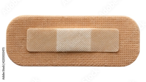 Adhesive Bandage Medical Plaster for First Aid and Wound Protection on White Background