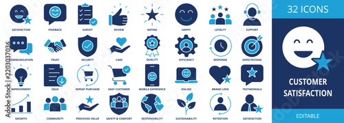Customer Satisfaction web banner icon set outline multi style vector illustrations concept with icon journey, experience, journey map, journey mapping, lifecycle, lifecycle management, experience