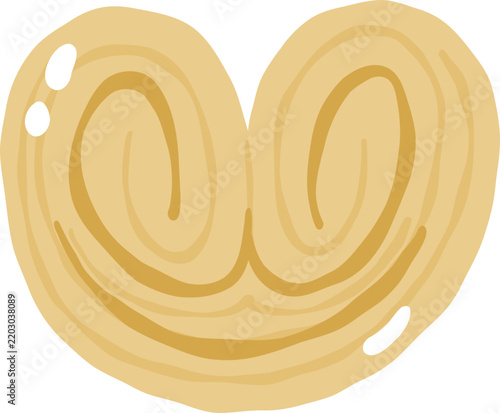 cute winter holiday butter cookies biscuits bakery food vector illustration