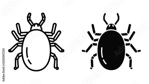 Lyme disease tick vector icon for pest control and health awareness