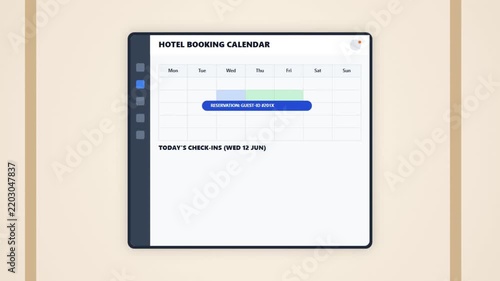 Digital Interface Design for Hotel Reservation Management and Schedule Planning