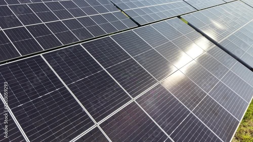 Clean energy production on grassy field