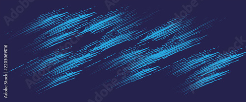 Abstract blue grunge splash vector pattern background with halftone halftone brush effect for sportswear, jersey, and car wrap design.