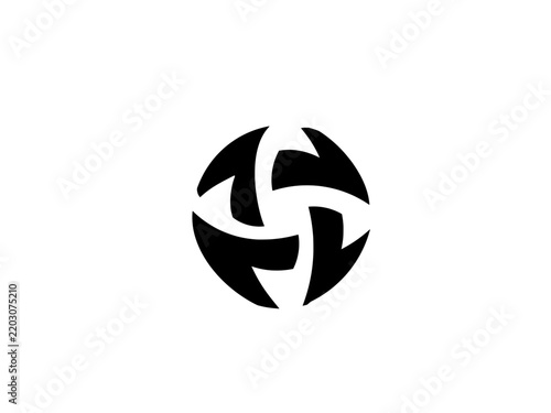 Abstract circle triple A logo