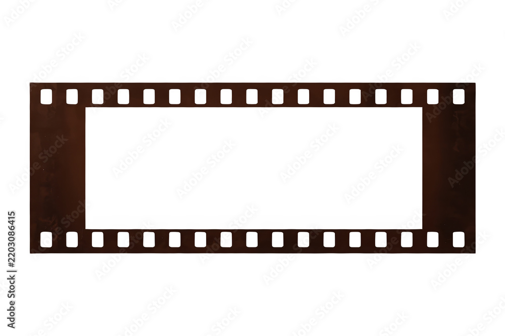 Fototapeta premium Modern empty black film frame front view