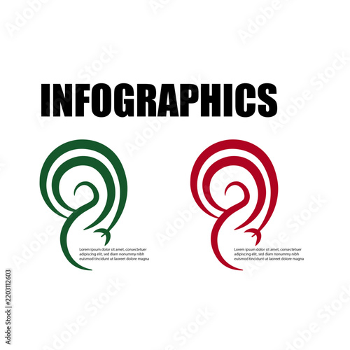 Modern Ear Infographic Template Design