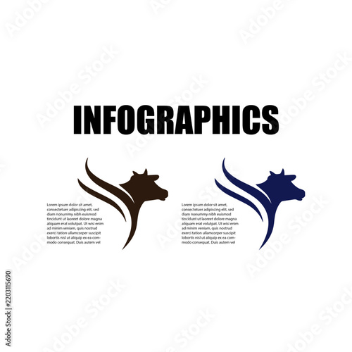 Elegant Deer Infographic Template Design