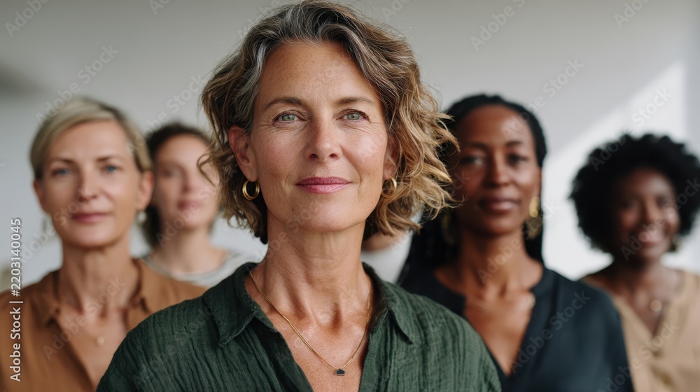 Fototapeta premium Confident group portrait of mature women