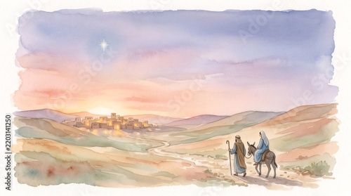 Journeying to Bethlehem following the Christmas star
