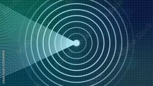 Aircraft signal and guidance hud icon radar animated .Radar screen animation on map background. Signal transmitted sonar radar .Radar point to detect enemy position