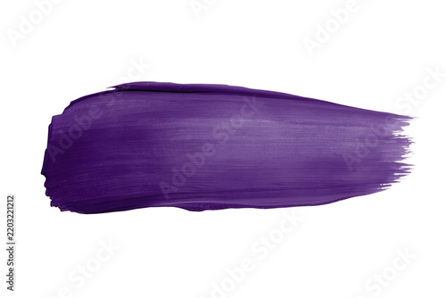 Broad purple paint stroke with smooth tapered finish