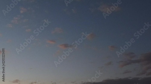 Pretty clouds in the sky at dusk