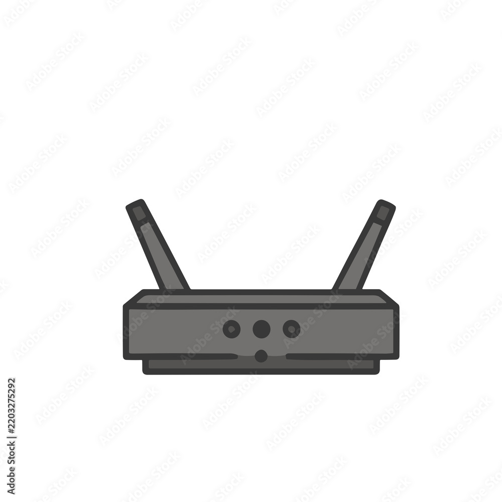 Fototapeta premium Wireless router with two antennas