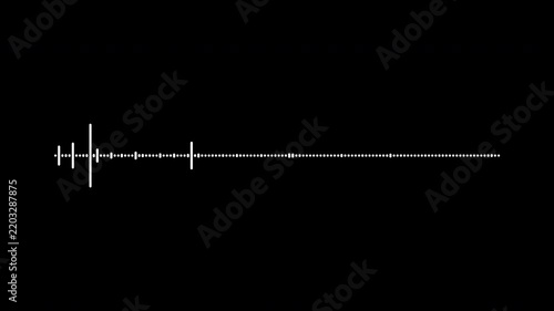 4k abstract music sound wave or audio wavefrom isolated on black background.Line digital minimalist voice and soundtrack.