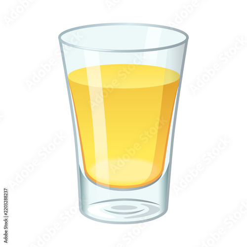 Tequila shot glass vector illustration