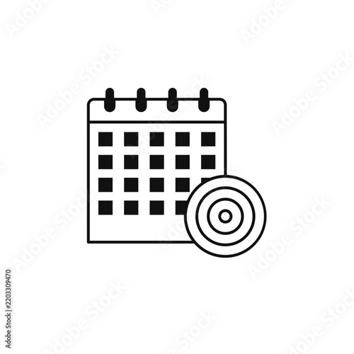 Calendar Goal Planning Icon