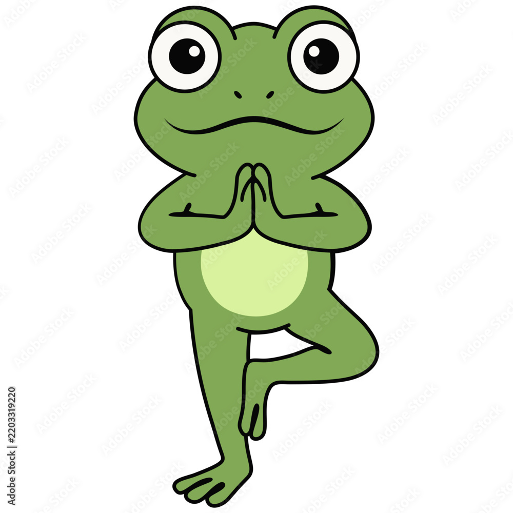 Fototapeta premium Cute and Funny Cartoon Frog Vector